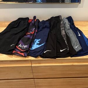 Nike Kids' Black and Blue Shorts bundle total 7 shorts good condition